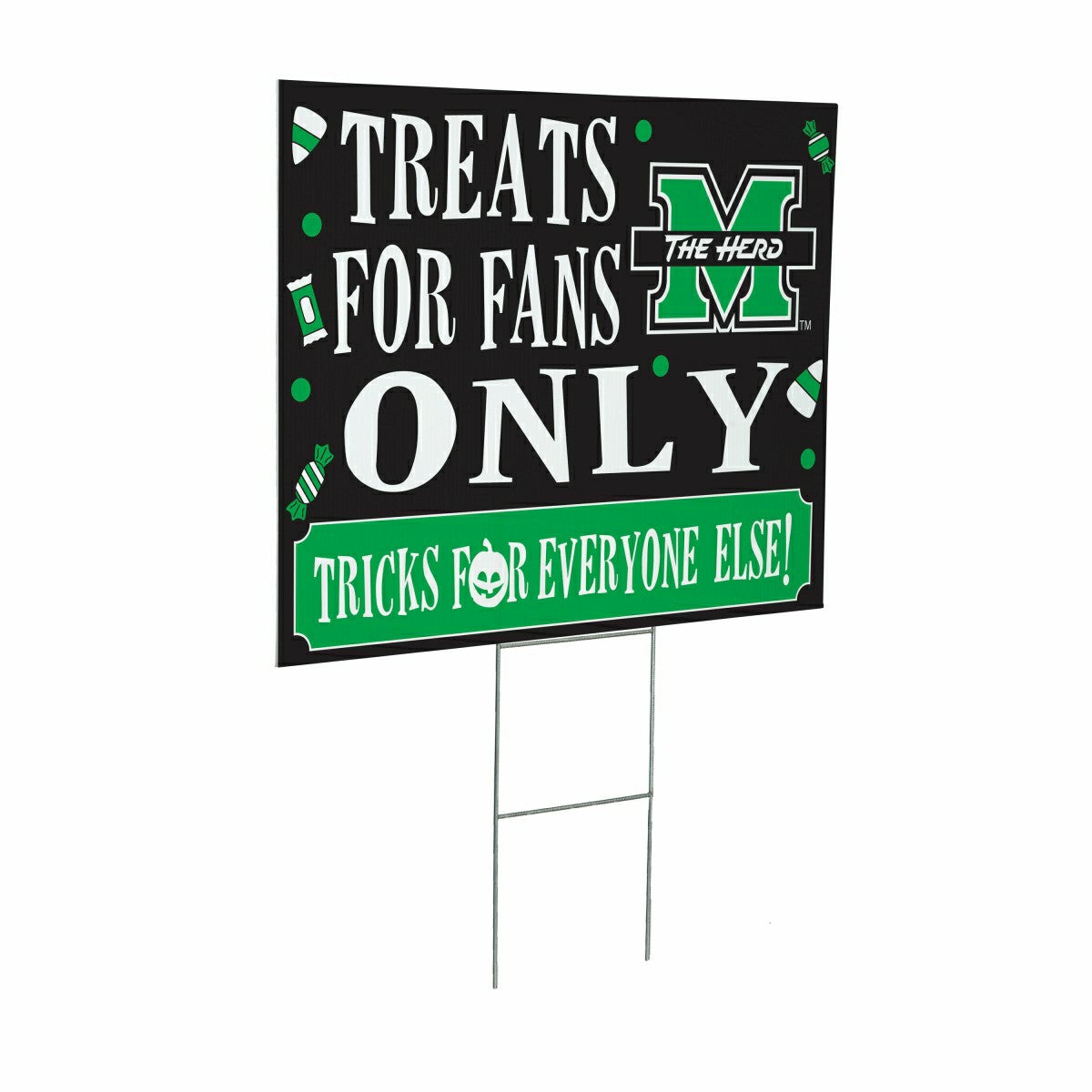 Marshall University Yard Sign, Halloween Treats for Fans, Collegiate, Home