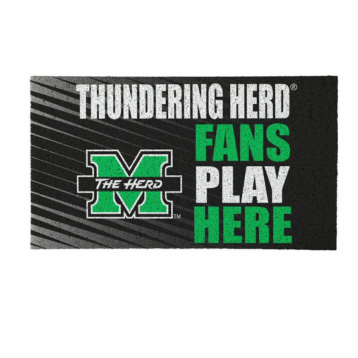 Marshall University Fan Mat, 28"x16", Collegiate