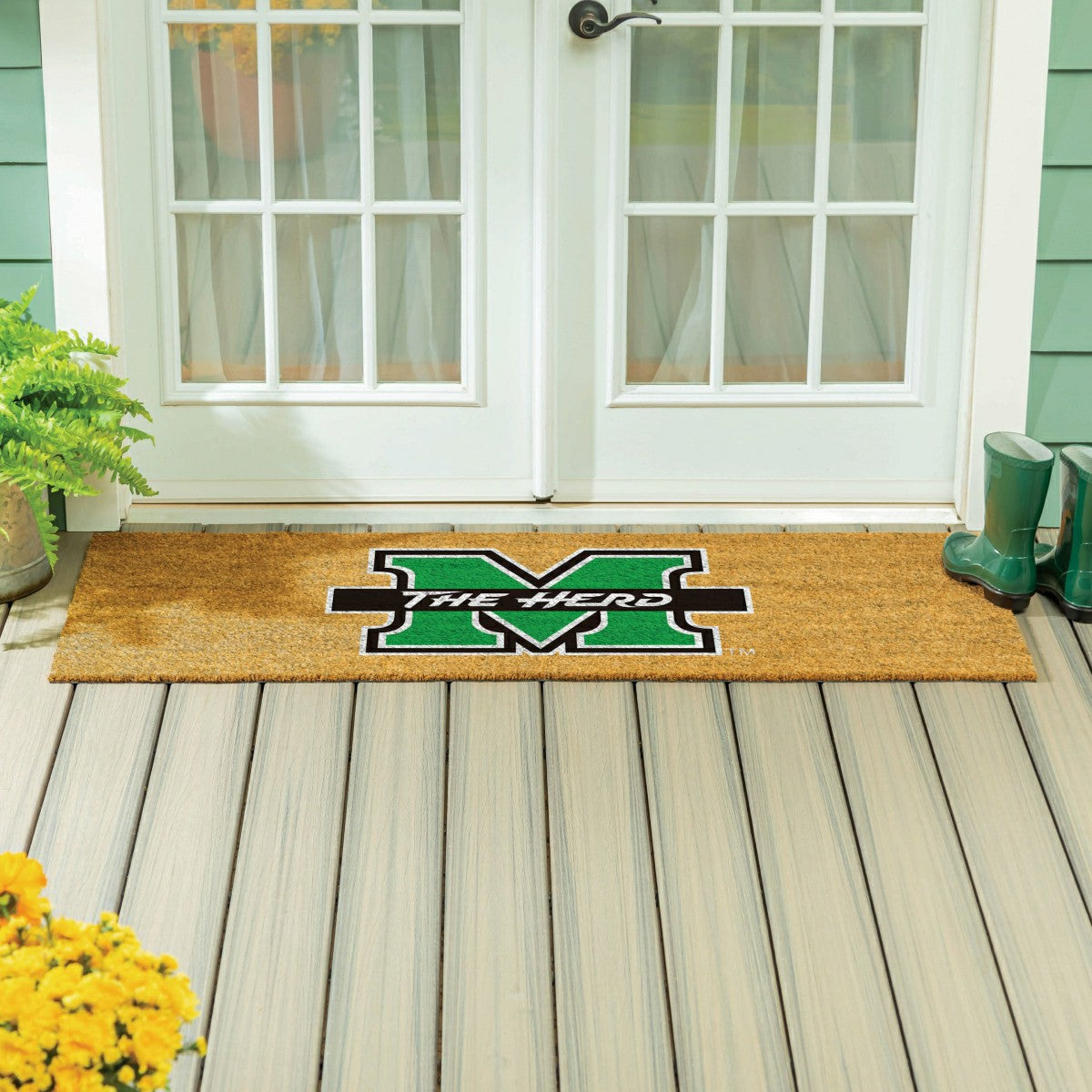 Marshall University Extra Large Full Color Coir Mat, 60"x24", Collegiate