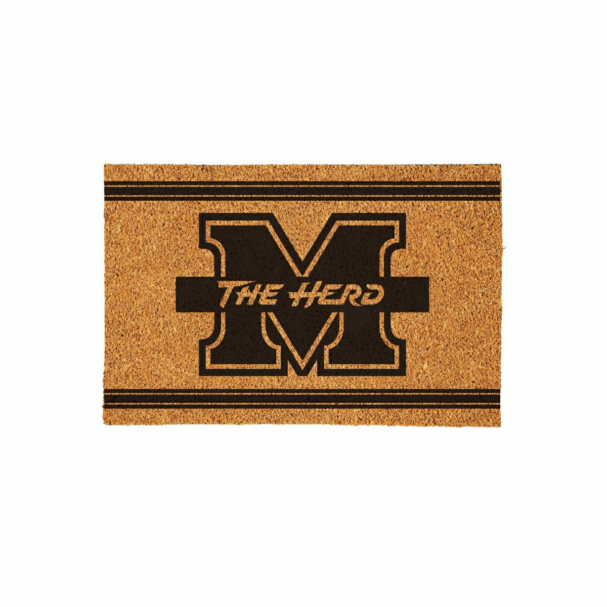Marshall University Large One Color Coir Mat, 36"x24", Collegiate