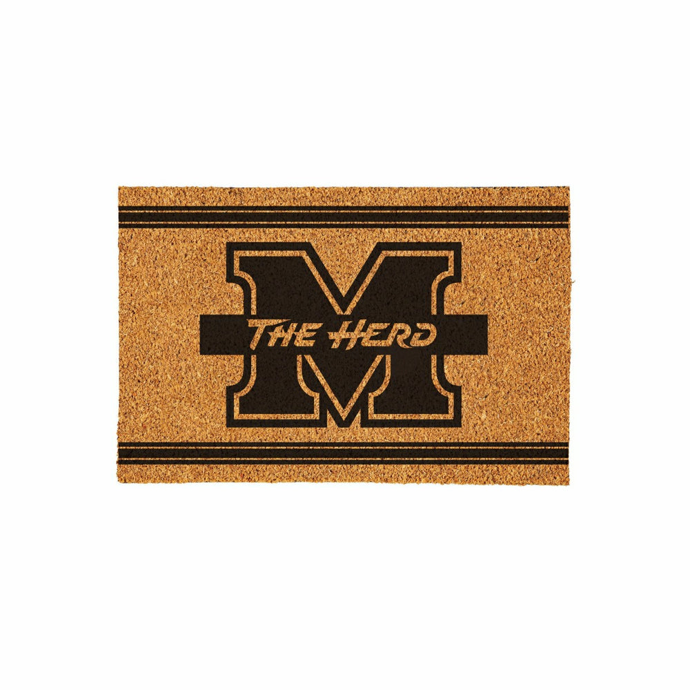 Marshall University Large One Color Coir Mat, 36"x24", Collegiate