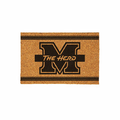 Marshall University Large One Color Coir Mat, 36"x24", Collegiate