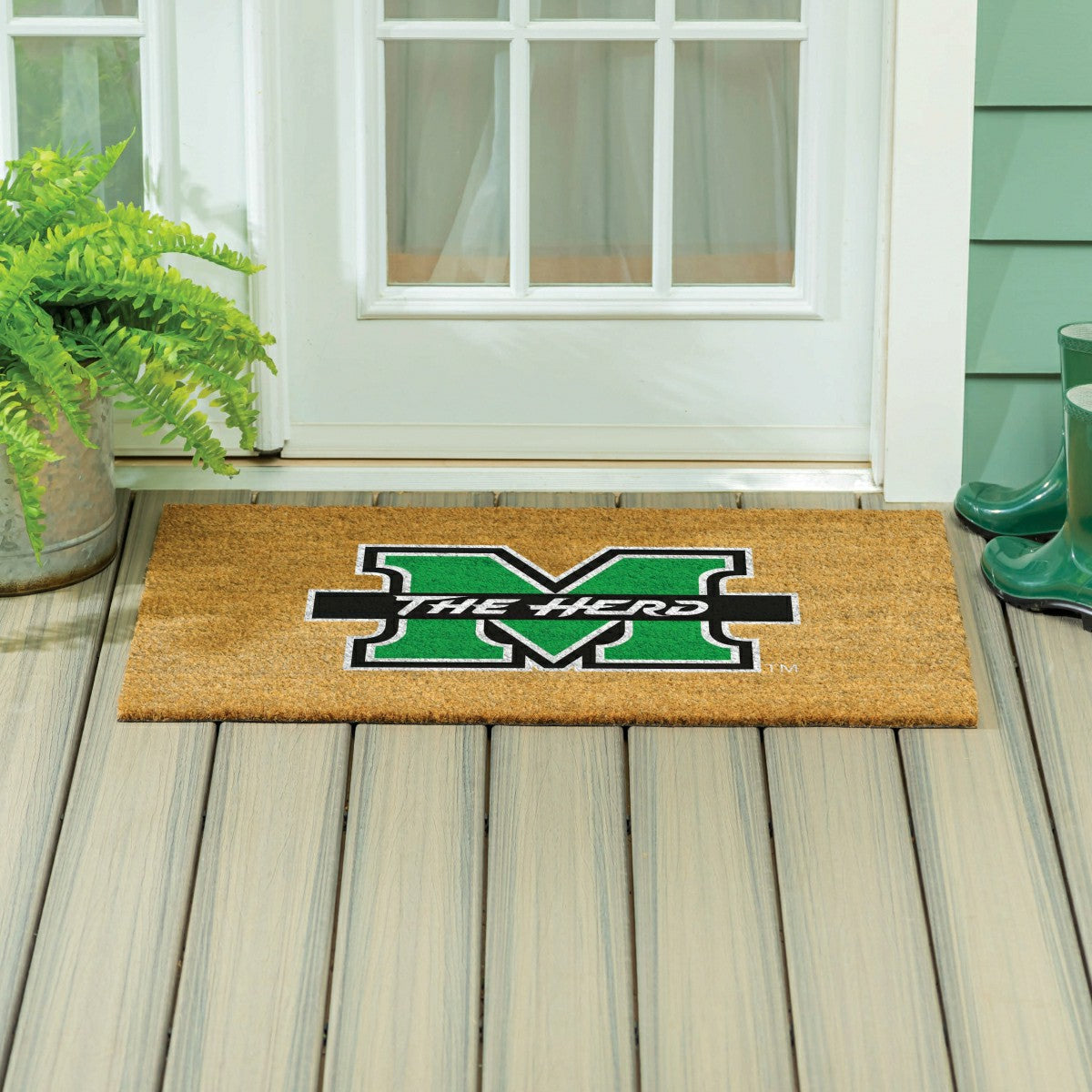 Marshall University Large Full Color Coir Mat, 36"x24", Collegiate