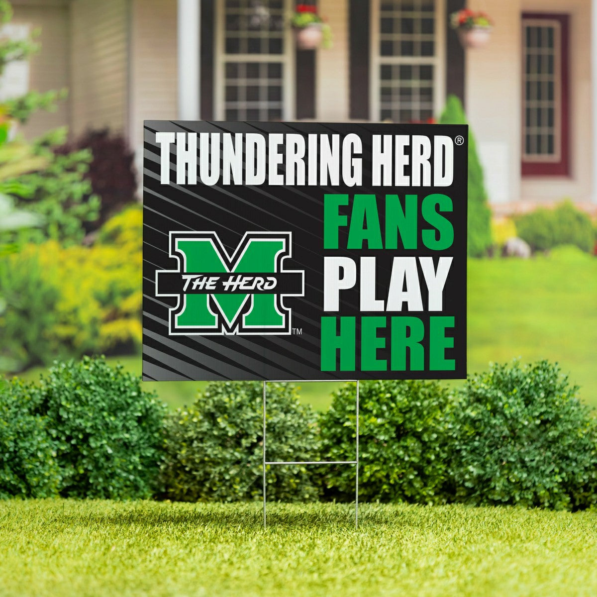 Marshall University Coroplast Yard Sign "Fans Play Here", Collegiate, Home
