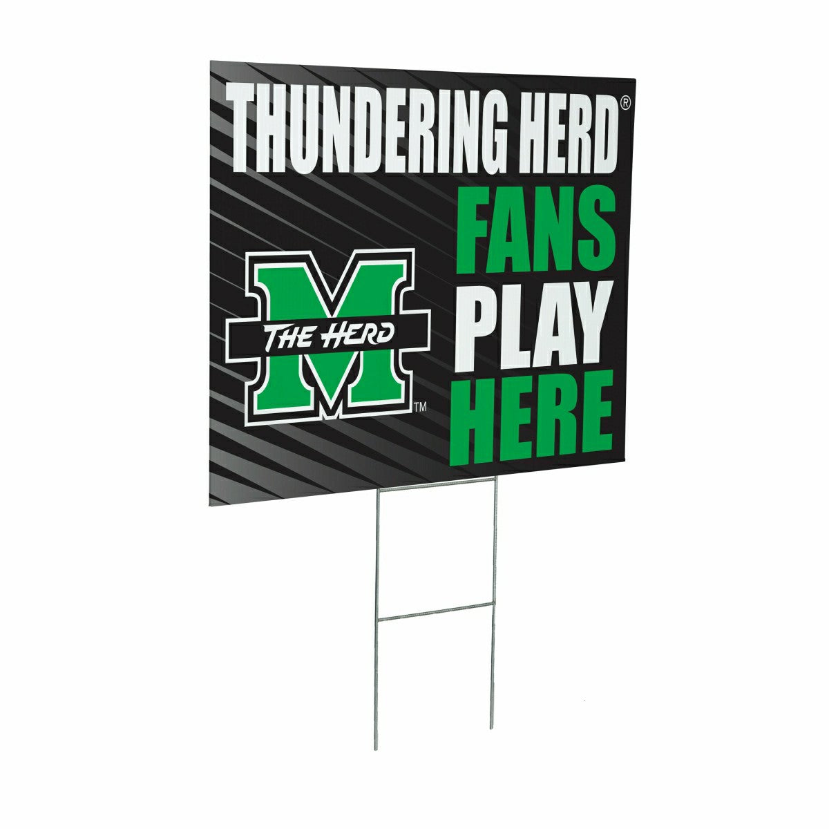 Marshall University Coroplast Yard Sign "Fans Play Here", Collegiate, Home