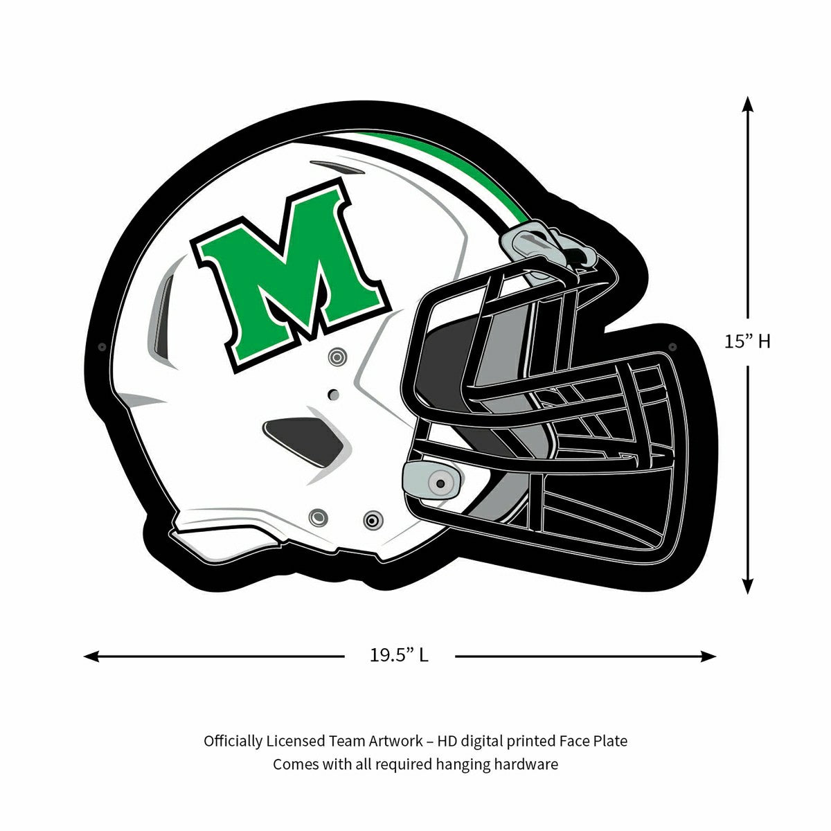LED Wall Decor, Helmet, Marshall University, Collegiate, Home