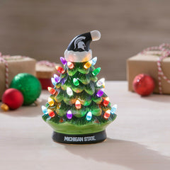 8" LED Ceramic Christmas Tree, Michigan State University, Collegiate, Home