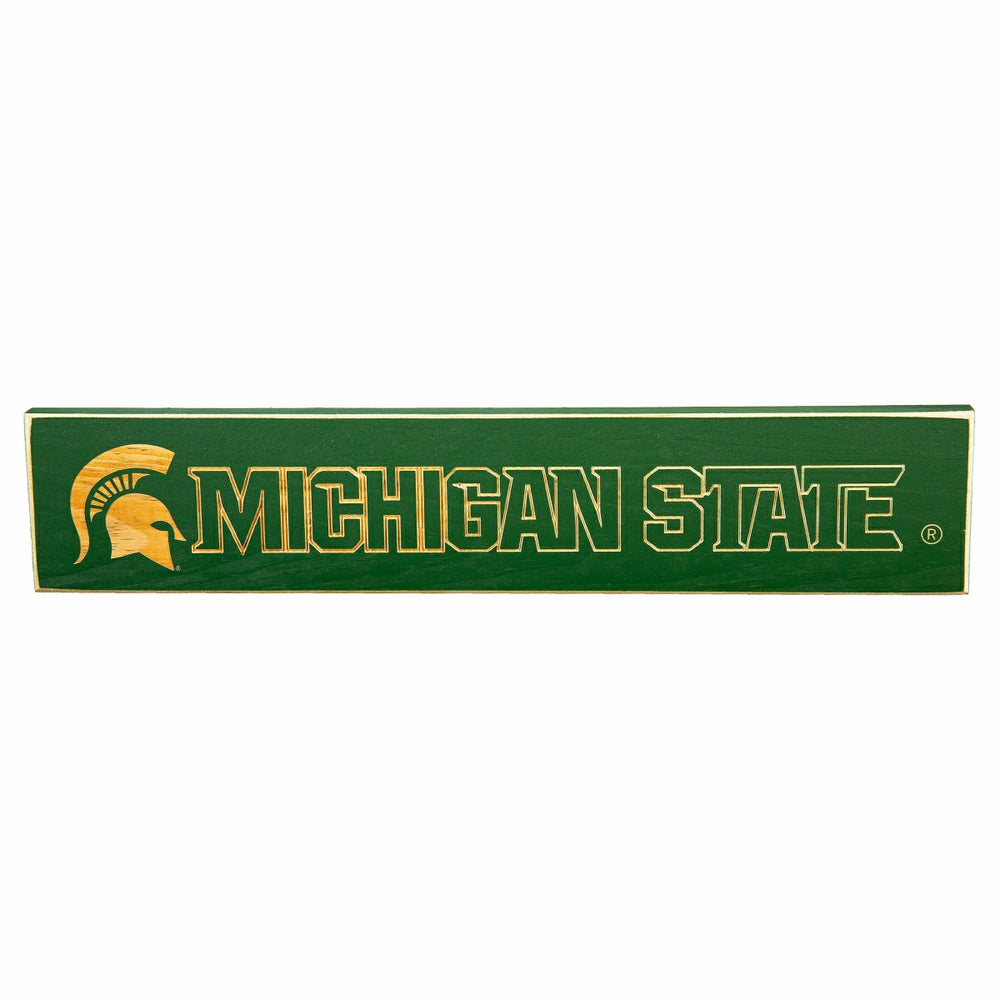Michigan State University Engraved Wood Sign, 3.5" x 18", Collegiate, Home