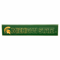 Michigan State University Engraved Wood Sign, 3.5" x 18", Collegiate, Home