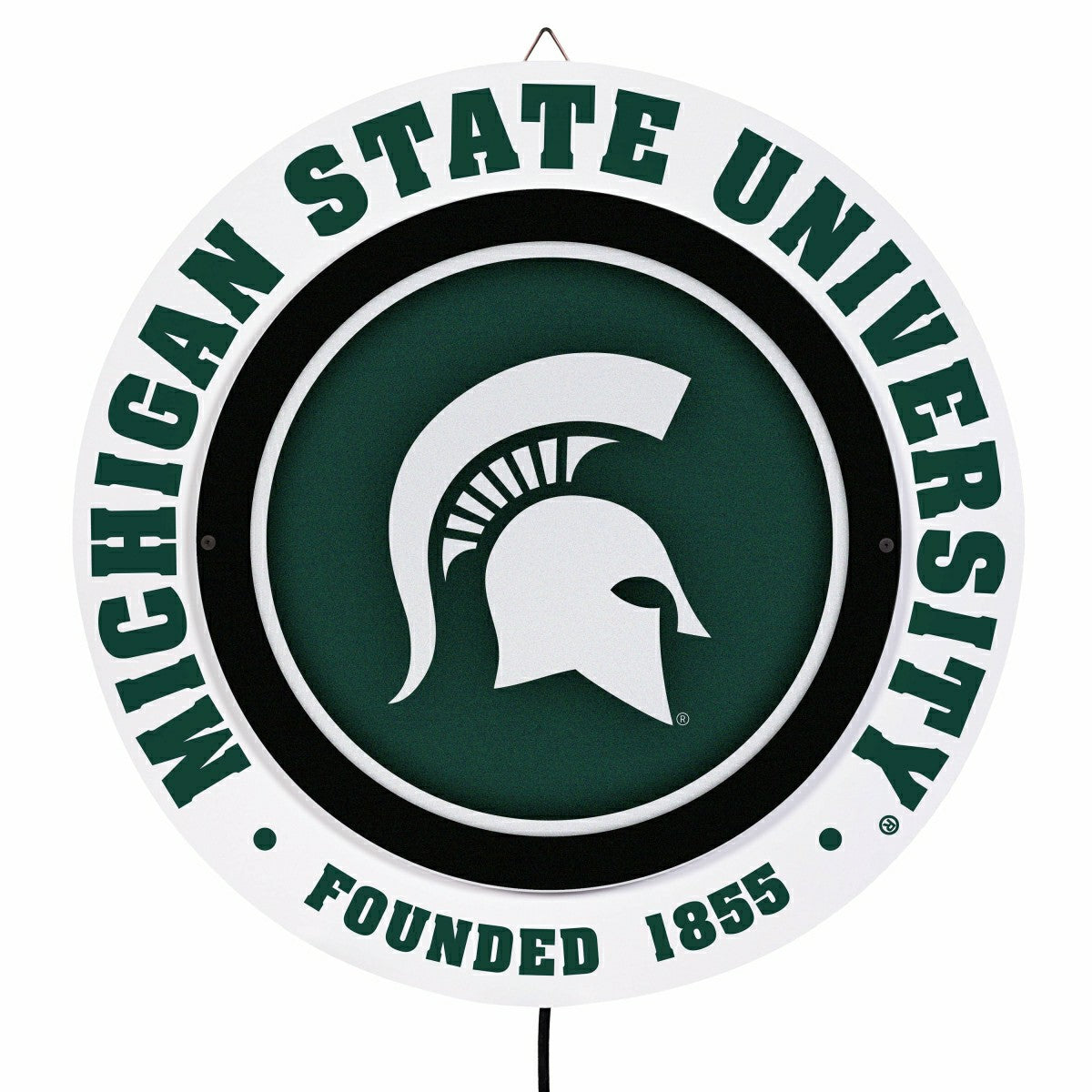Michigan State University, Metal Lite, Round, Collegiate