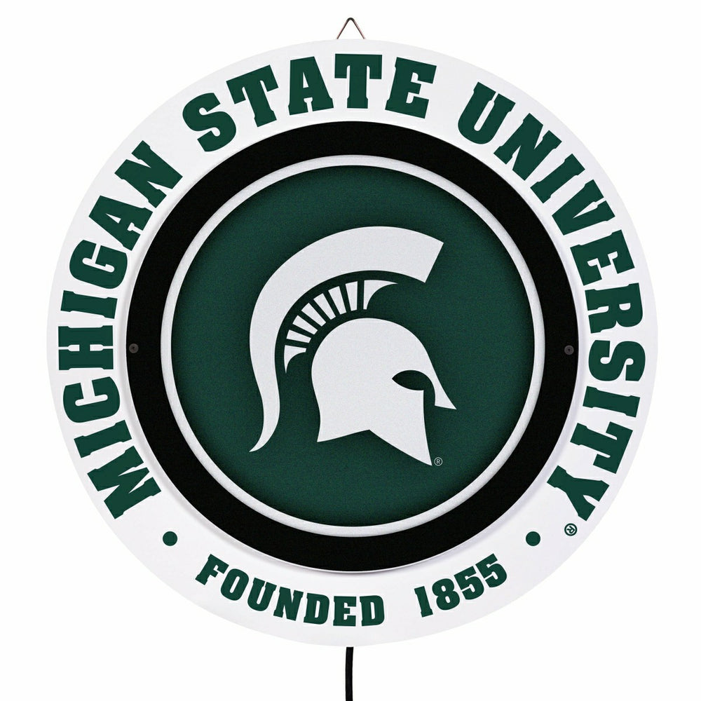 Michigan State University, Metal Lite, Round, Collegiate