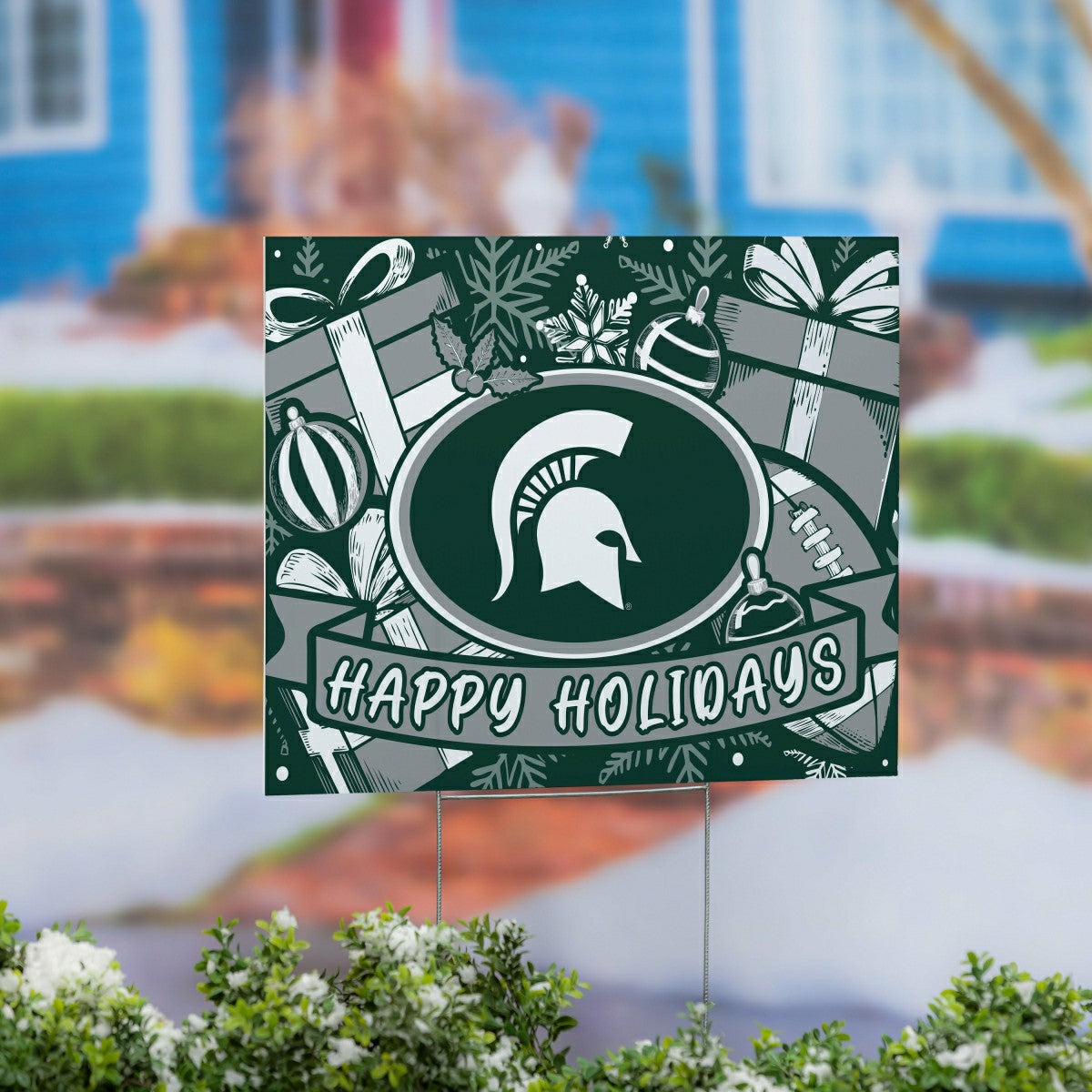 Michigan State University Yard Sign, Holiday, Collegiate, Home