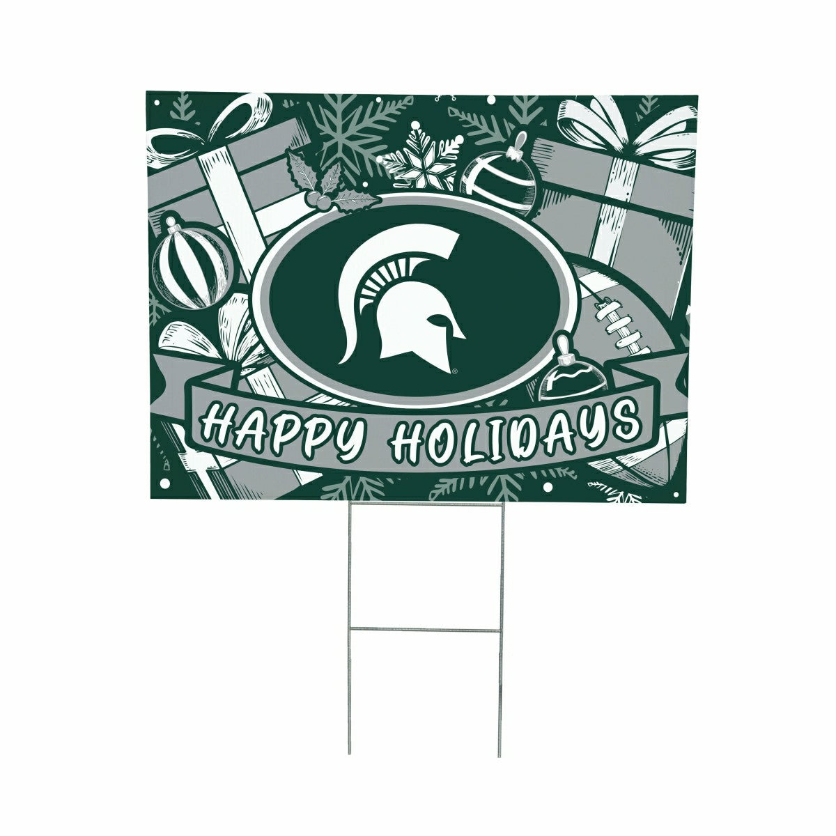 Michigan State University Yard Sign, Holiday, Collegiate, Home