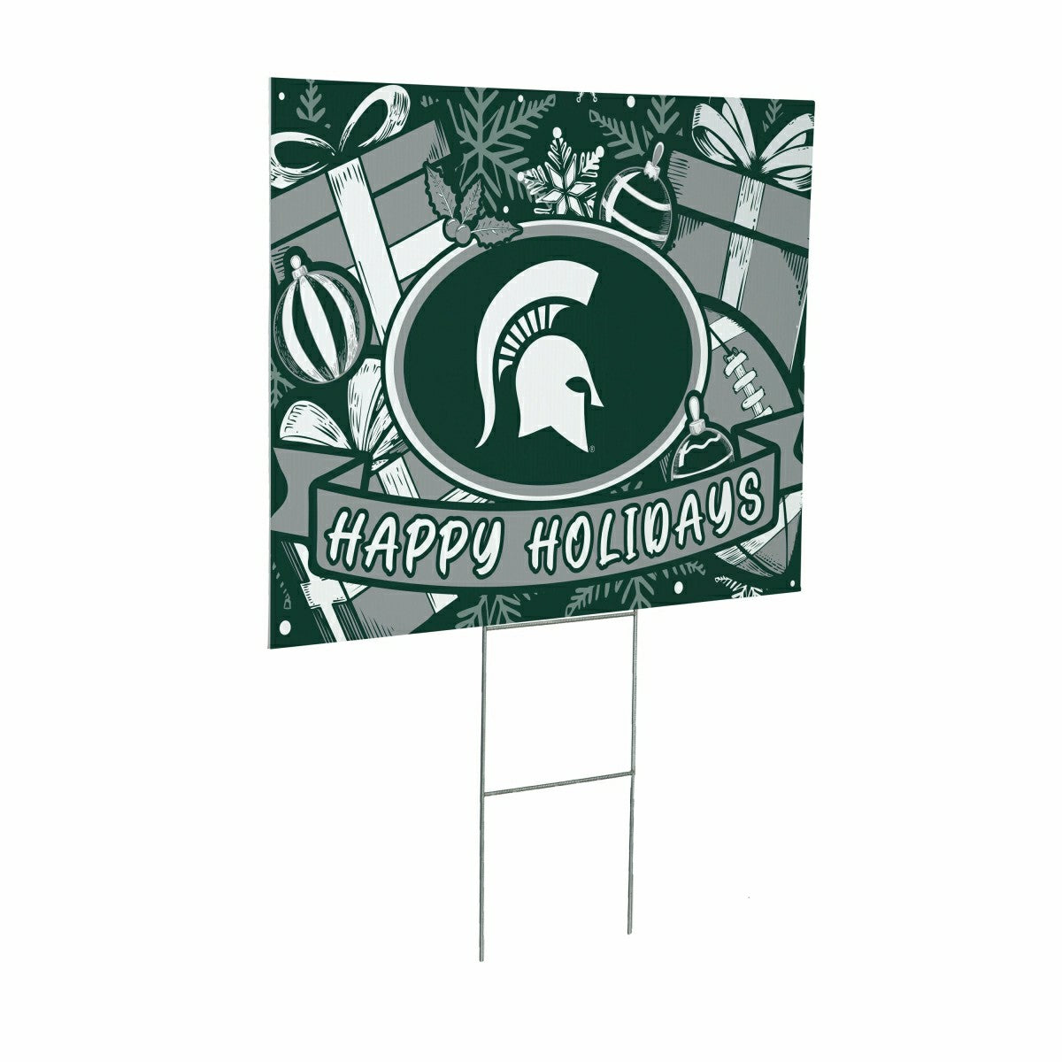Michigan State University Yard Sign, Holiday, Collegiate, Home