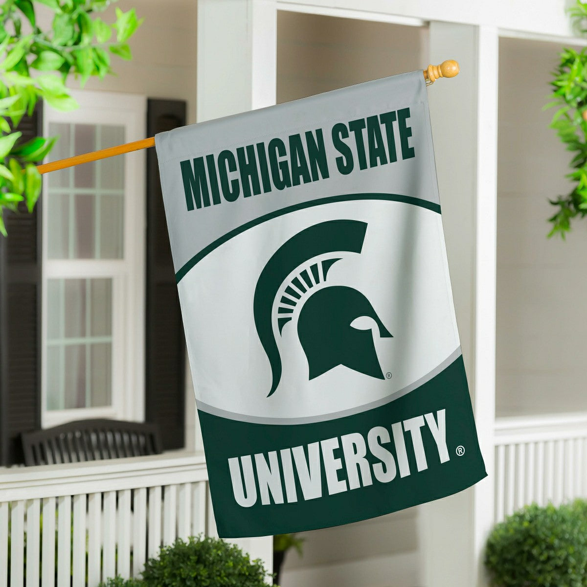 Michigan State University Suede Flag, House, Collegiate, Home