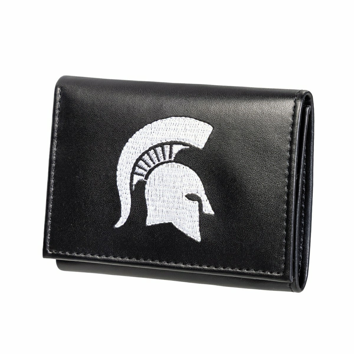 Michigan State University Black Tri-Fold Embroidered Wallet w/ RFID Blocking, Collegiate, Home