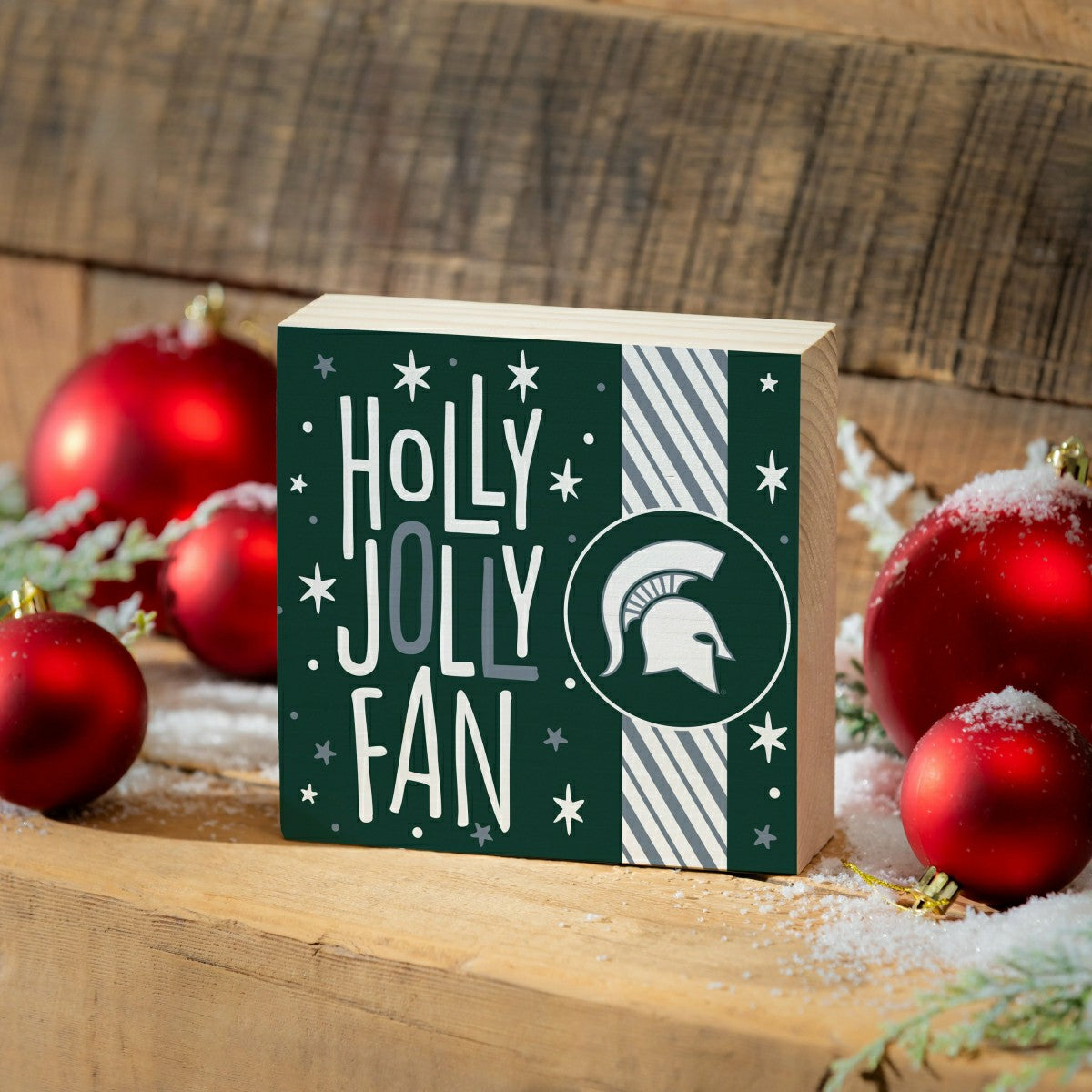 Michigan State University Block, Holiday, 6x6, Collegiate, Home