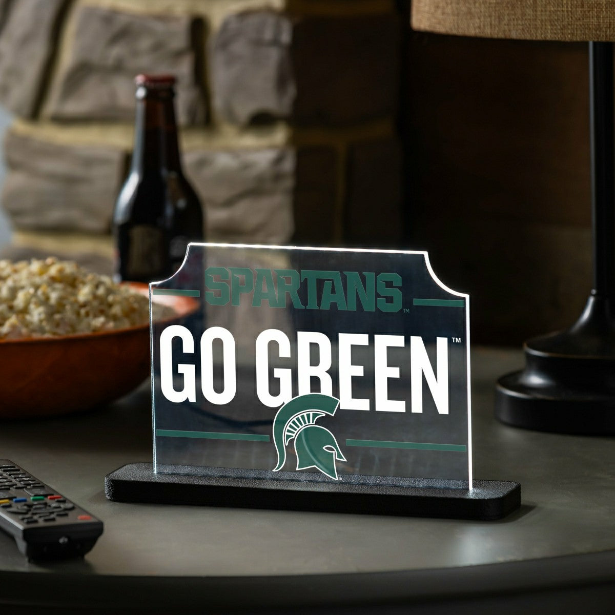 Michigan State University College Rectangle Desklite LED Decor, Collegiate, Home