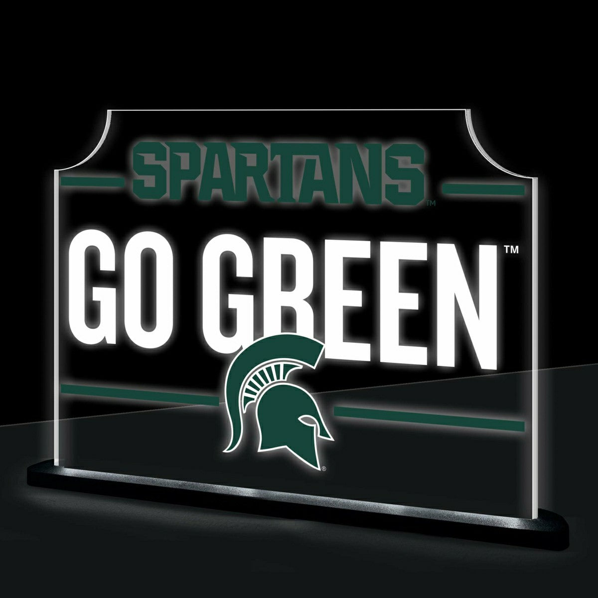 Michigan State University College Rectangle Desklite LED Decor, Collegiate, Home