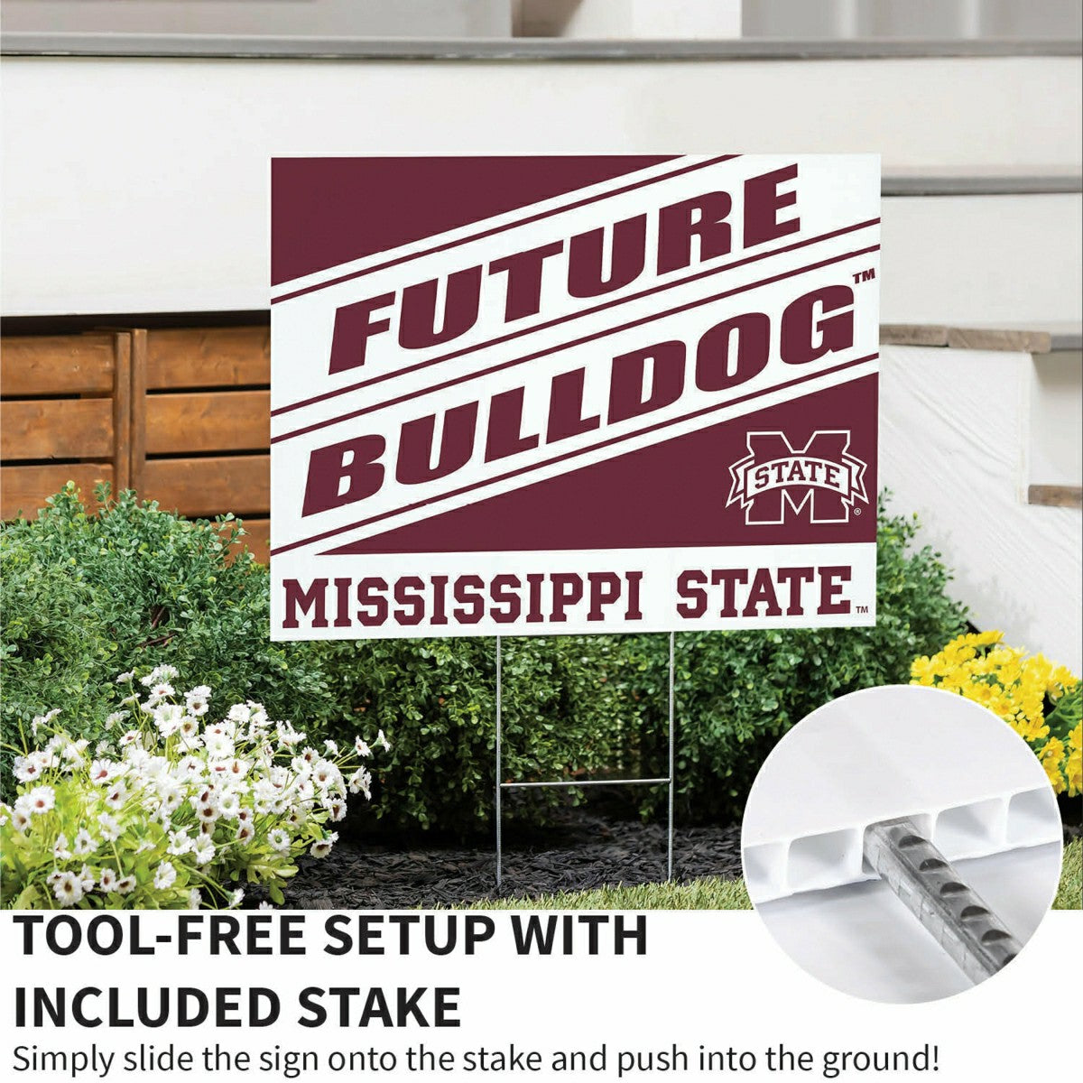 Mississippi State University Coroplast Yard Sign, Future Student, Collegiate, Home