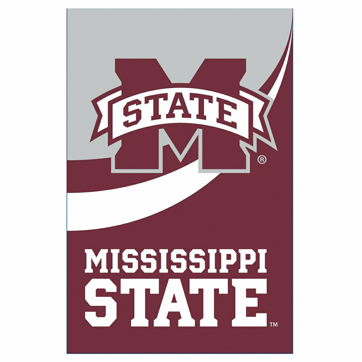 Mississippi State University Burlap Flag House Size, Collegiate, Home