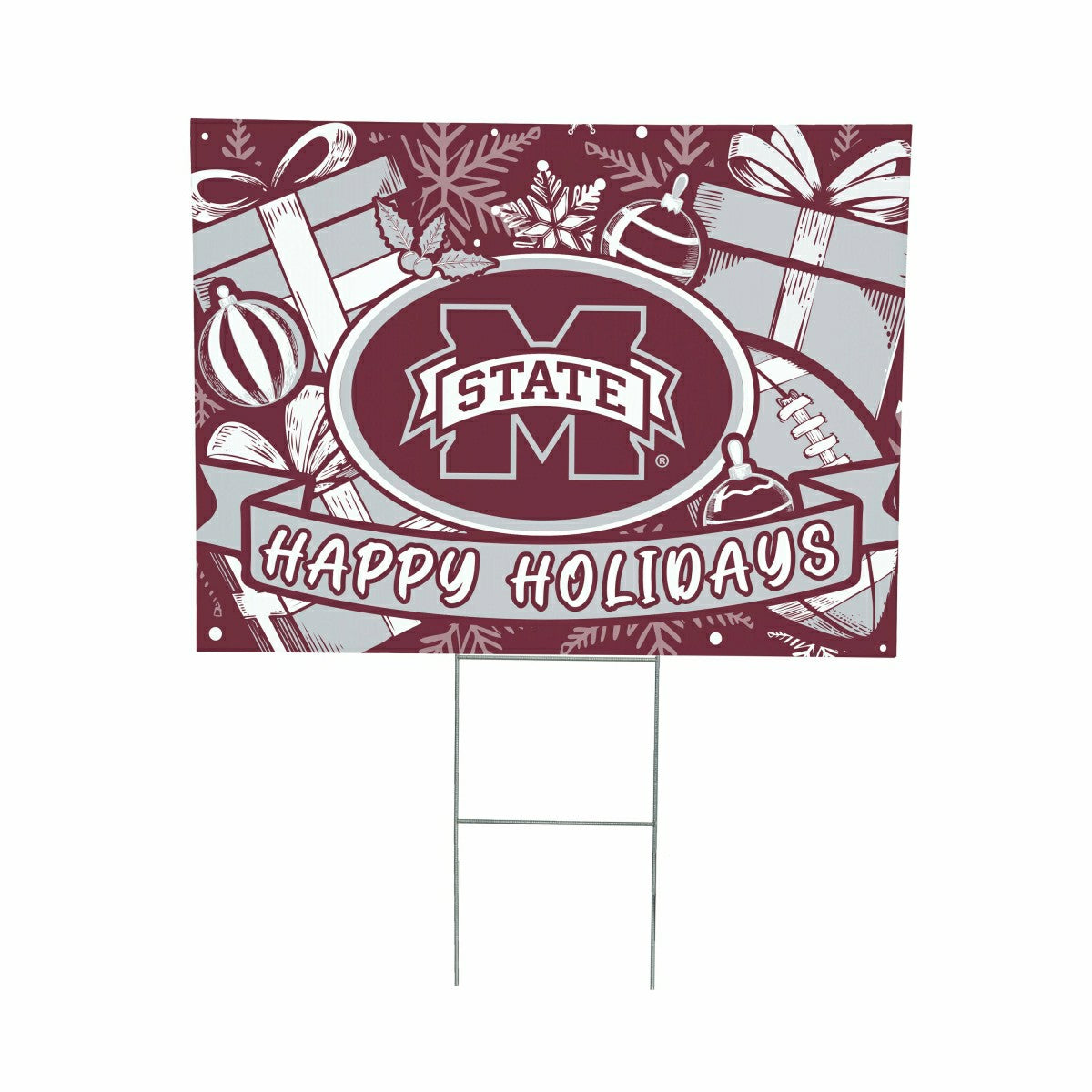 Mississippi State University Yard Sign, Holiday, Collegiate, Home