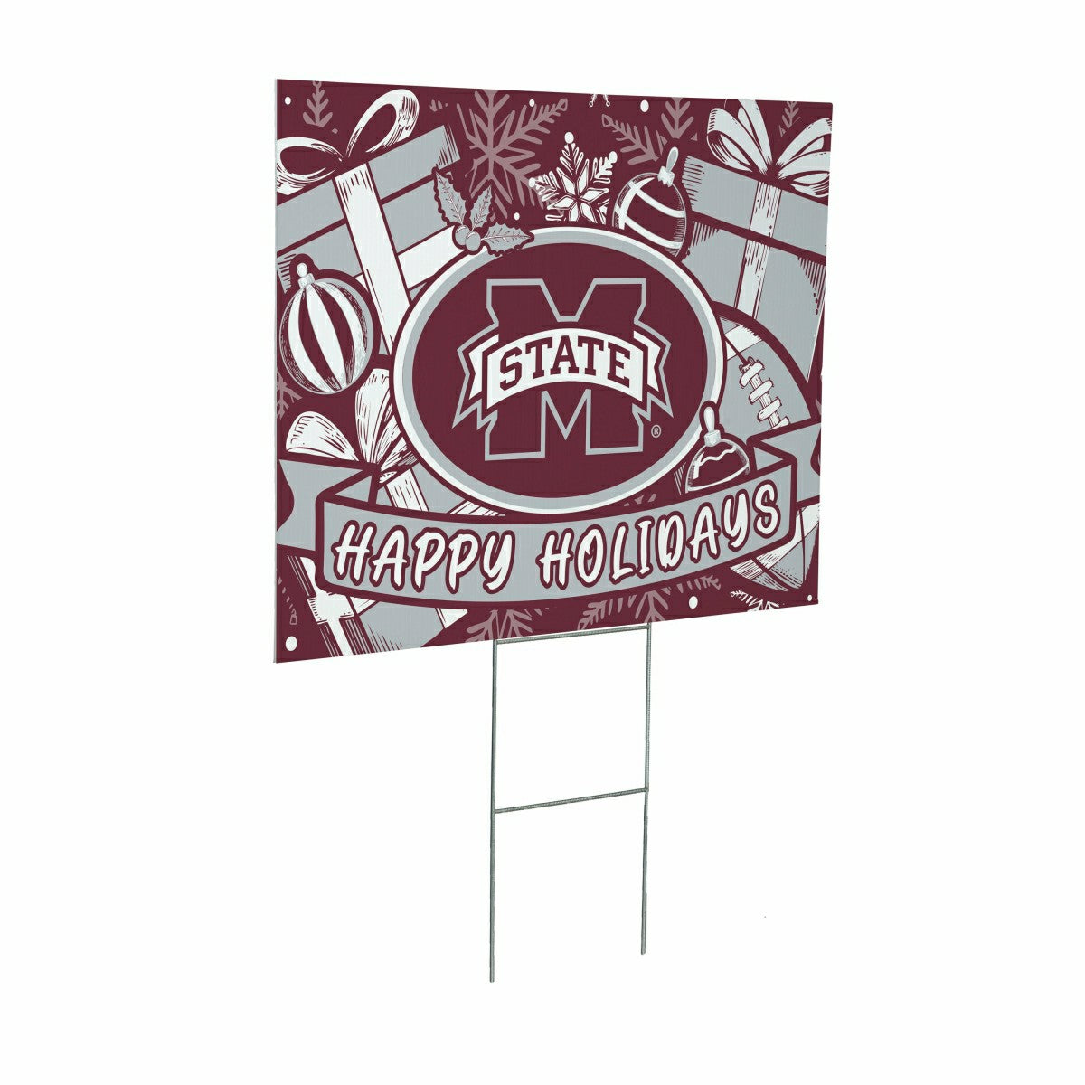 Mississippi State University Yard Sign, Holiday, Collegiate, Home
