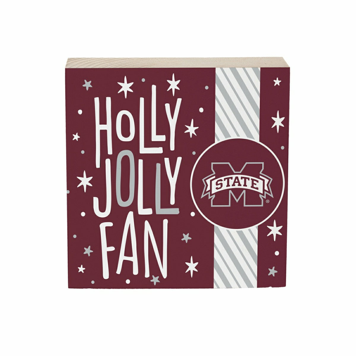 Mississippi State University Block, Holiday, 6x6, Collegiate, Home