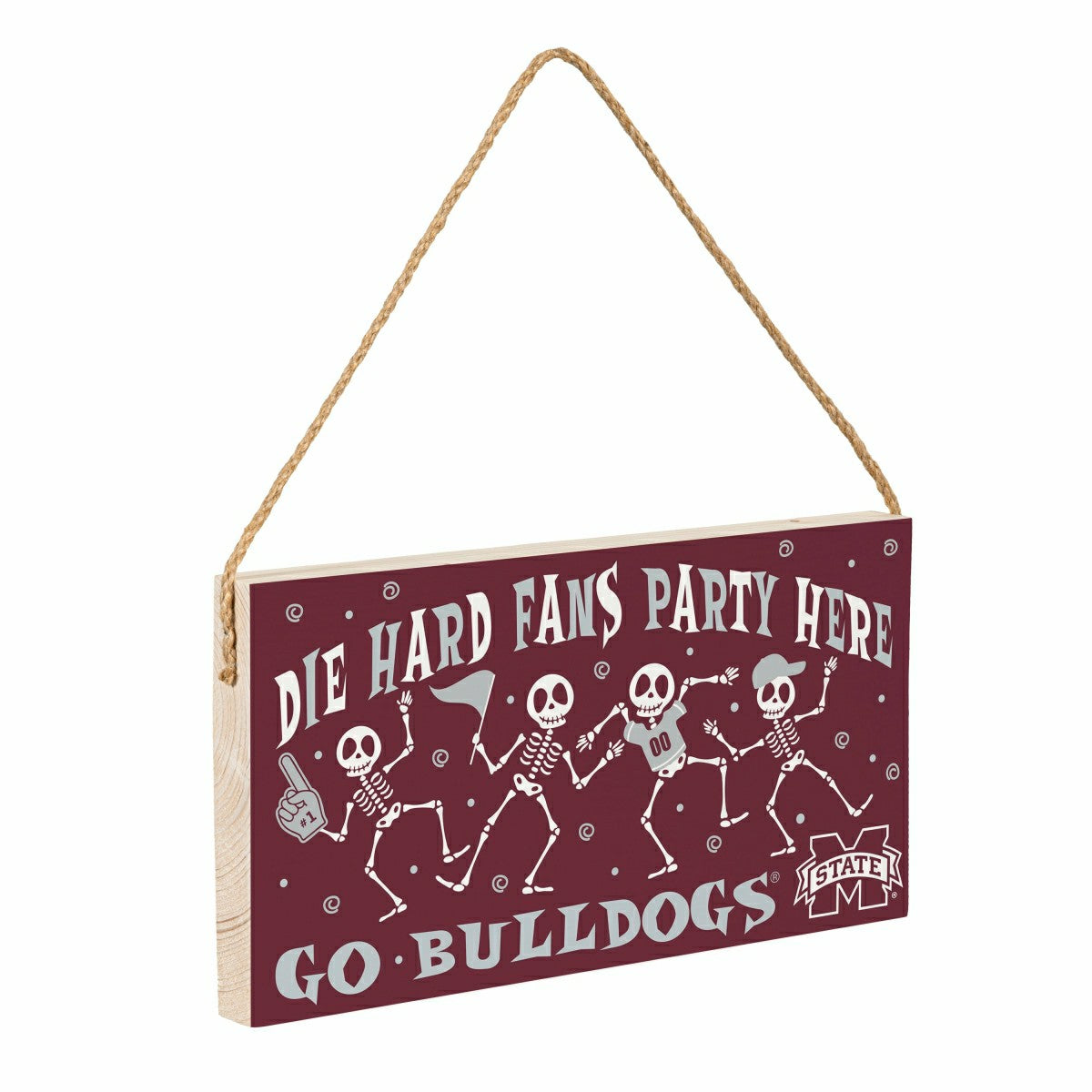 Mississippi State University Halloween Wood Wall Sign, 6x11, Collegiate, Home