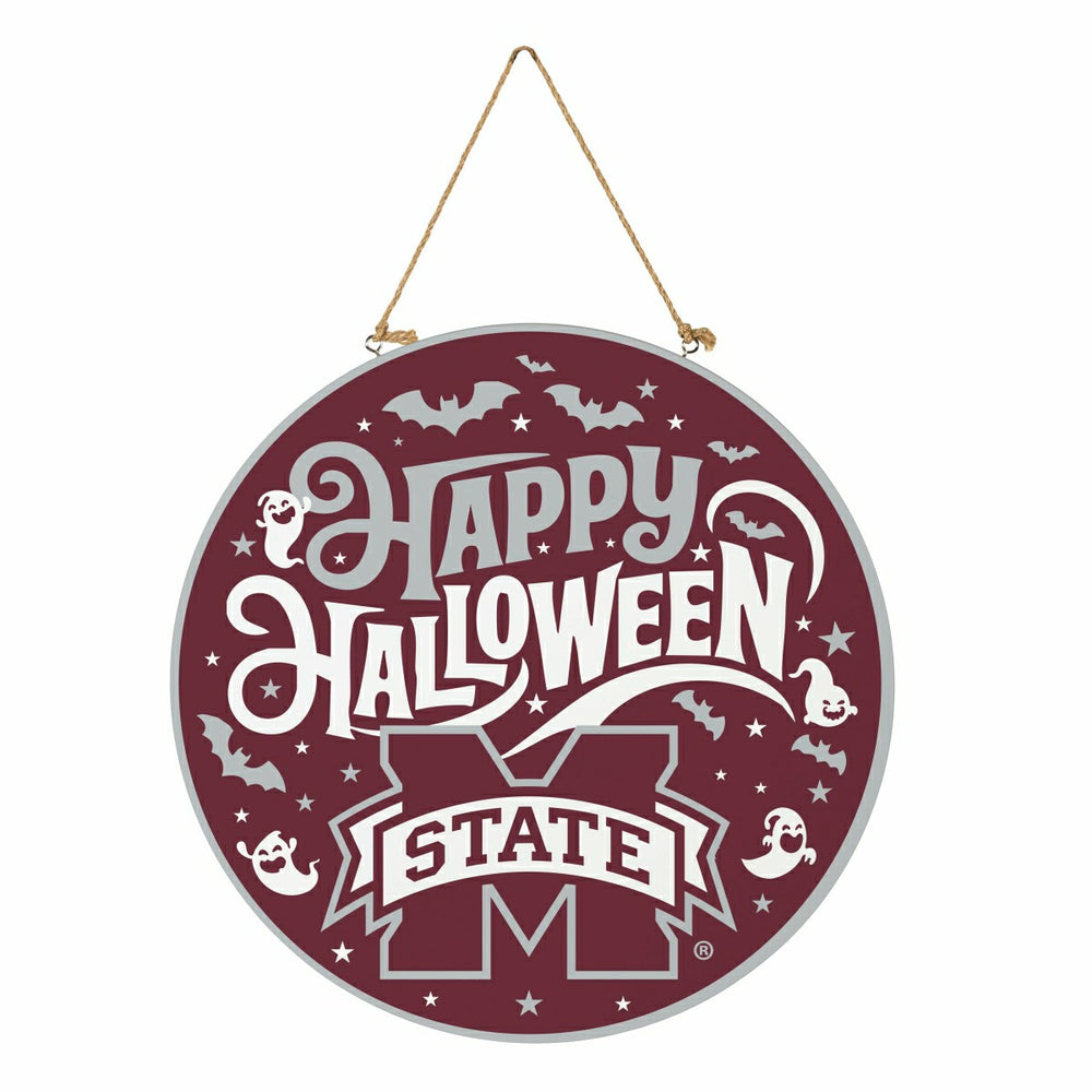 Mississippi State University Halloween Round Door Décor with Hanging R, Collegiate, Home