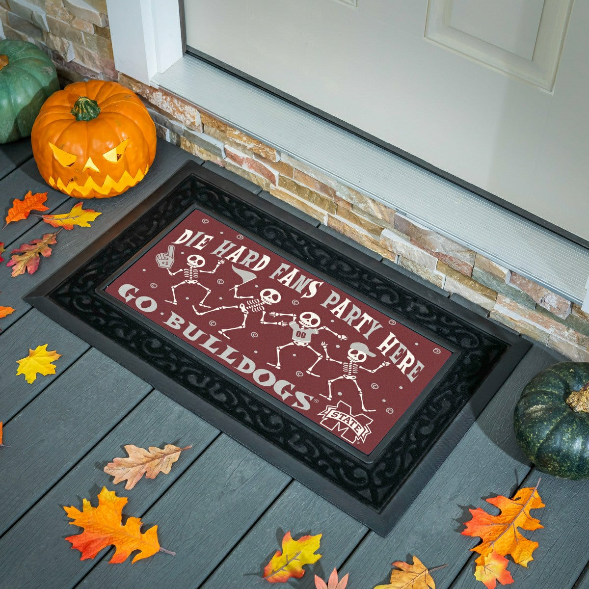 Mississippi State University Flocked Coir Halloween Sassafras Switch M, Collegiate