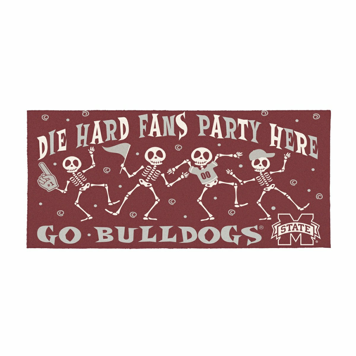 Mississippi State University Flocked Coir Halloween Sassafras Switch M, Collegiate