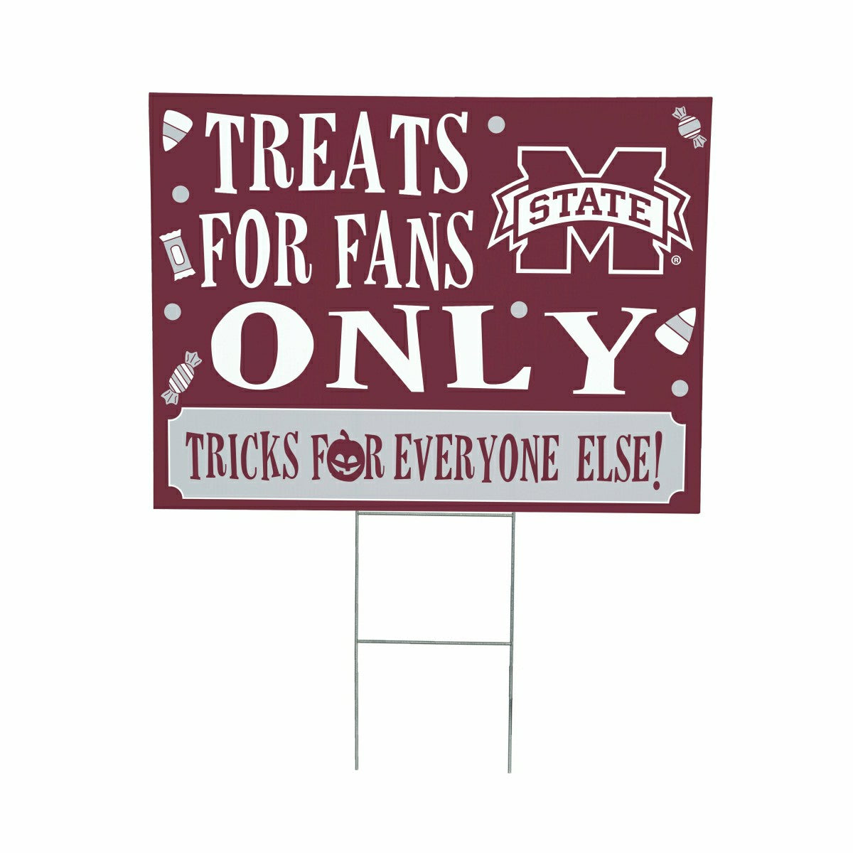 Mississippi State University Yard Sign, Halloween Treats for Fans, Collegiate, Home
