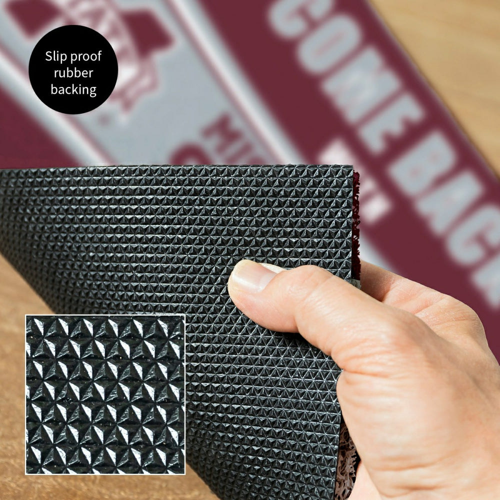 28" x 16" PVC Trapper Mat, Come Back with Tickets, Mississippi State U, Collegiate