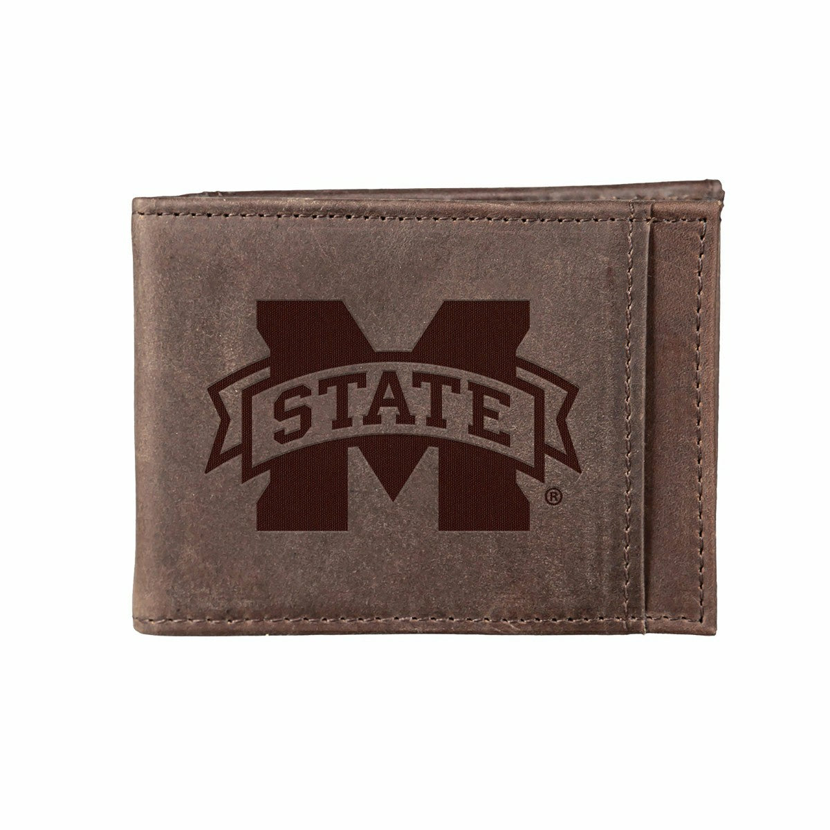 Front Pocket Wallet w/ RFID Blocking, Mississippi State University, Br, Collegiate, Home
