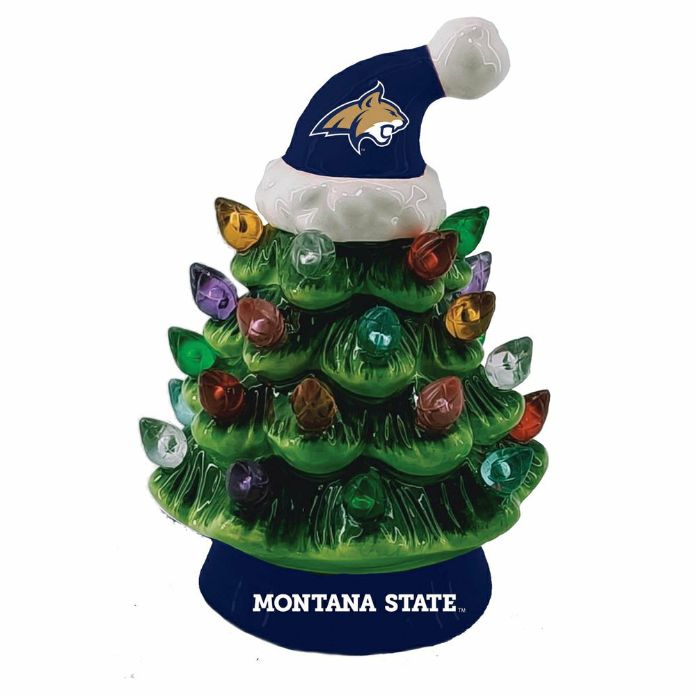 4" Mini LED Tabletop Christmas Tree, Set of 2, Montana State Universit, Collegiate, Home
