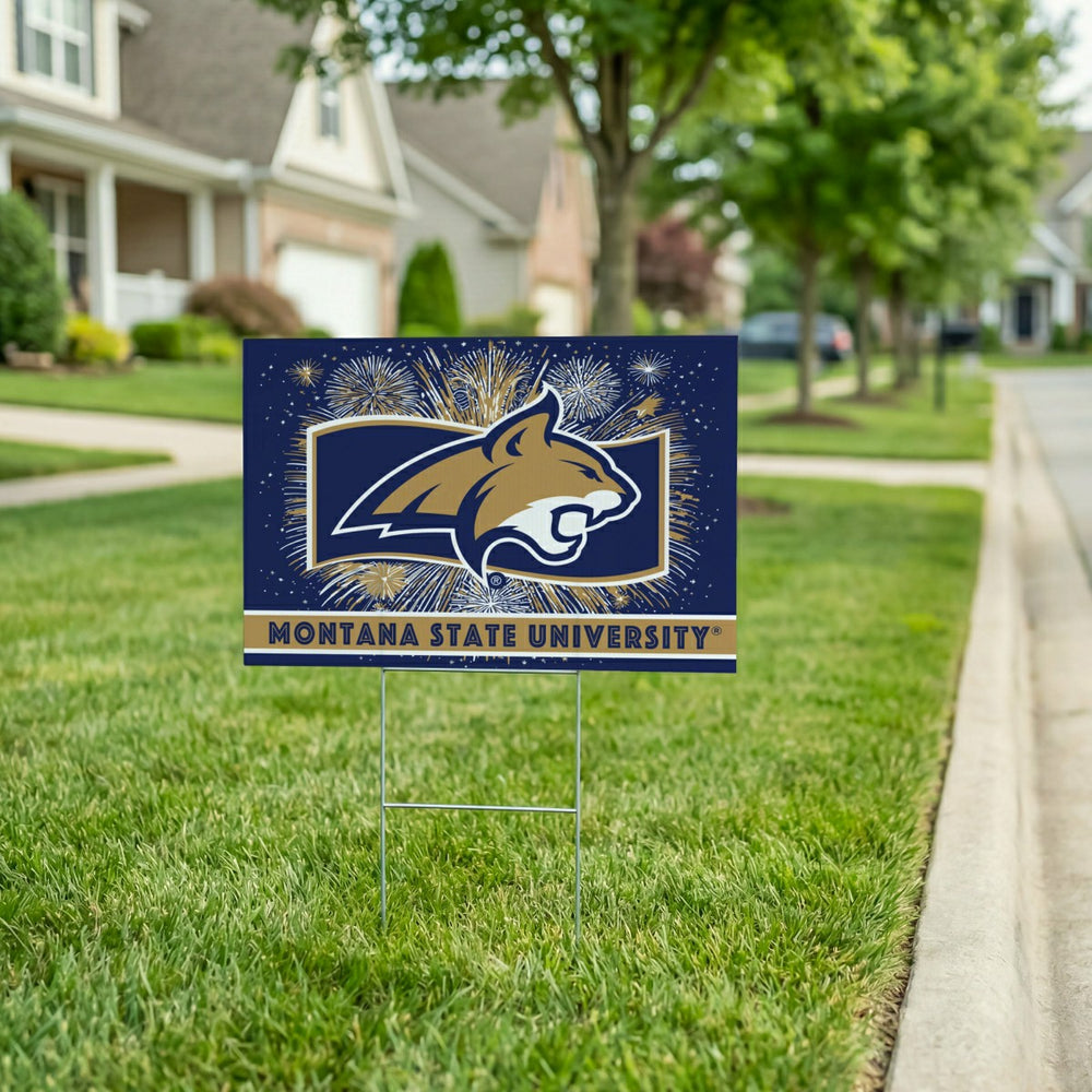 Montana State University Yard Sign, Patriotic, Collegiate, Home