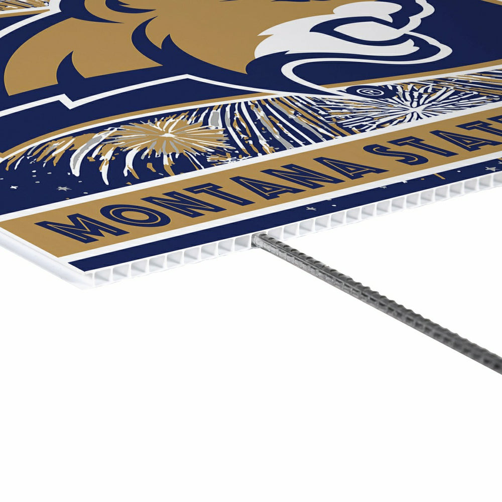 Montana State University Yard Sign, Patriotic, Collegiate, Home