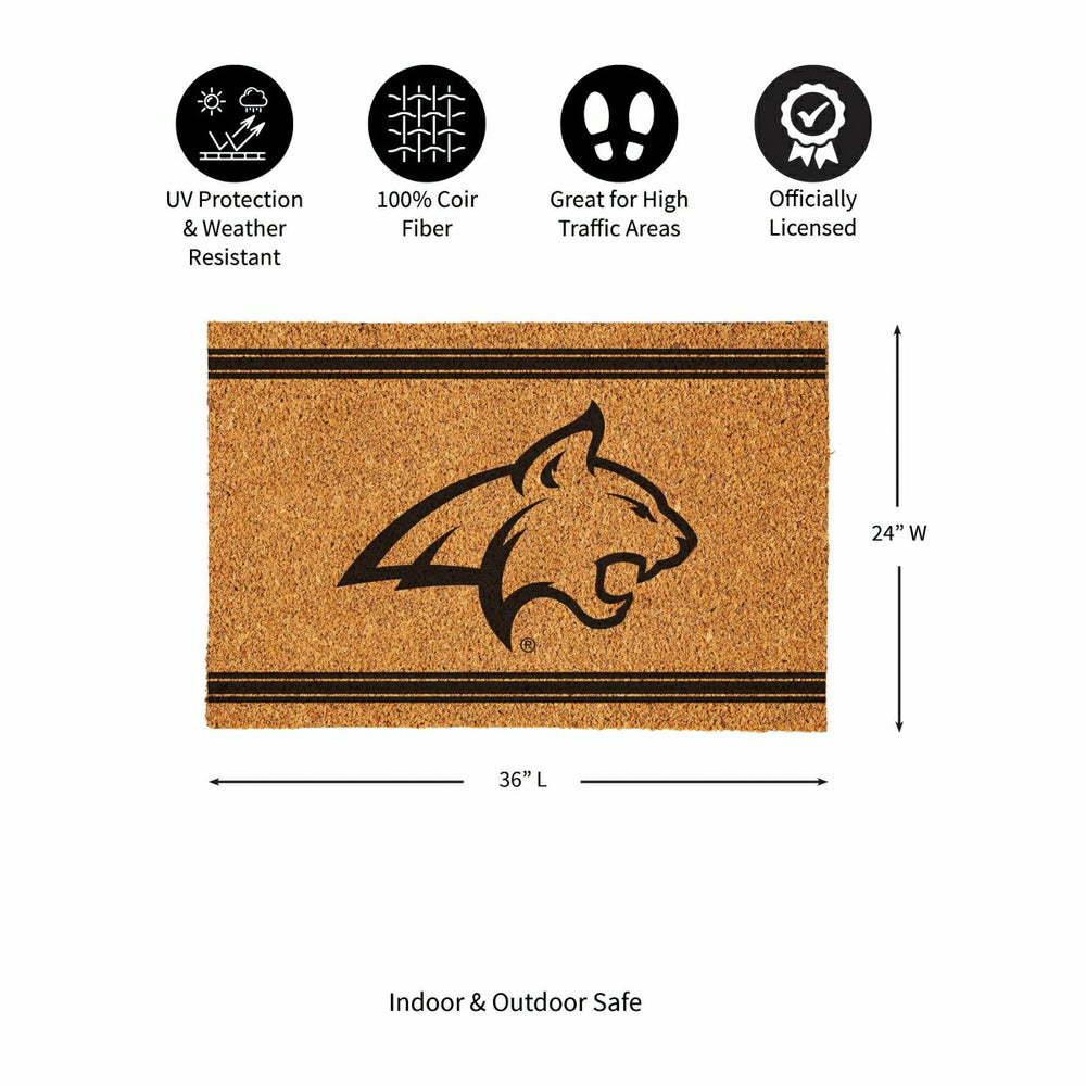 Montana State University Large One Color Coir Mat, 36"x24", Collegiate