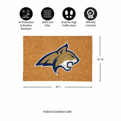 Montana State University Large Full Color Coir Mat, 36"x24", Collegiate