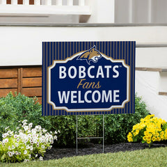 Montana State University Coroplast Yard Sign, "Fans Welcome", Collegiate, Home