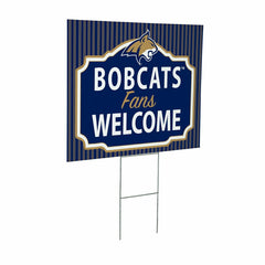 Montana State University Coroplast Yard Sign, "Fans Welcome", Collegiate, Home