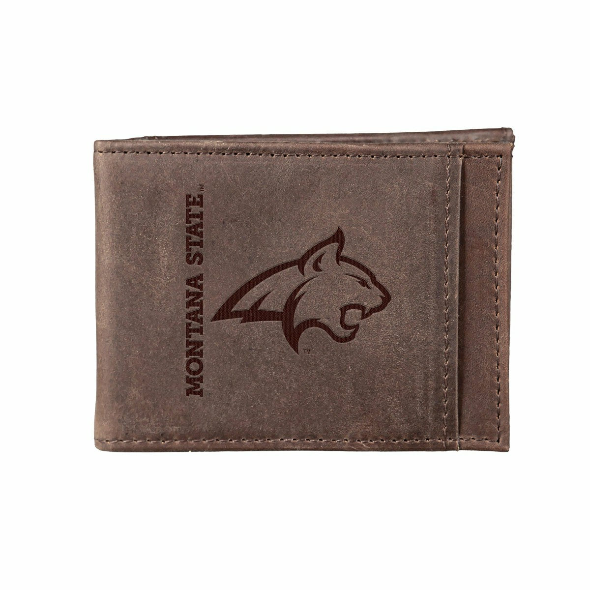 Front Pocket Wallet w/ RFID Blocking, Montana State University, Brown, Collegiate, Home