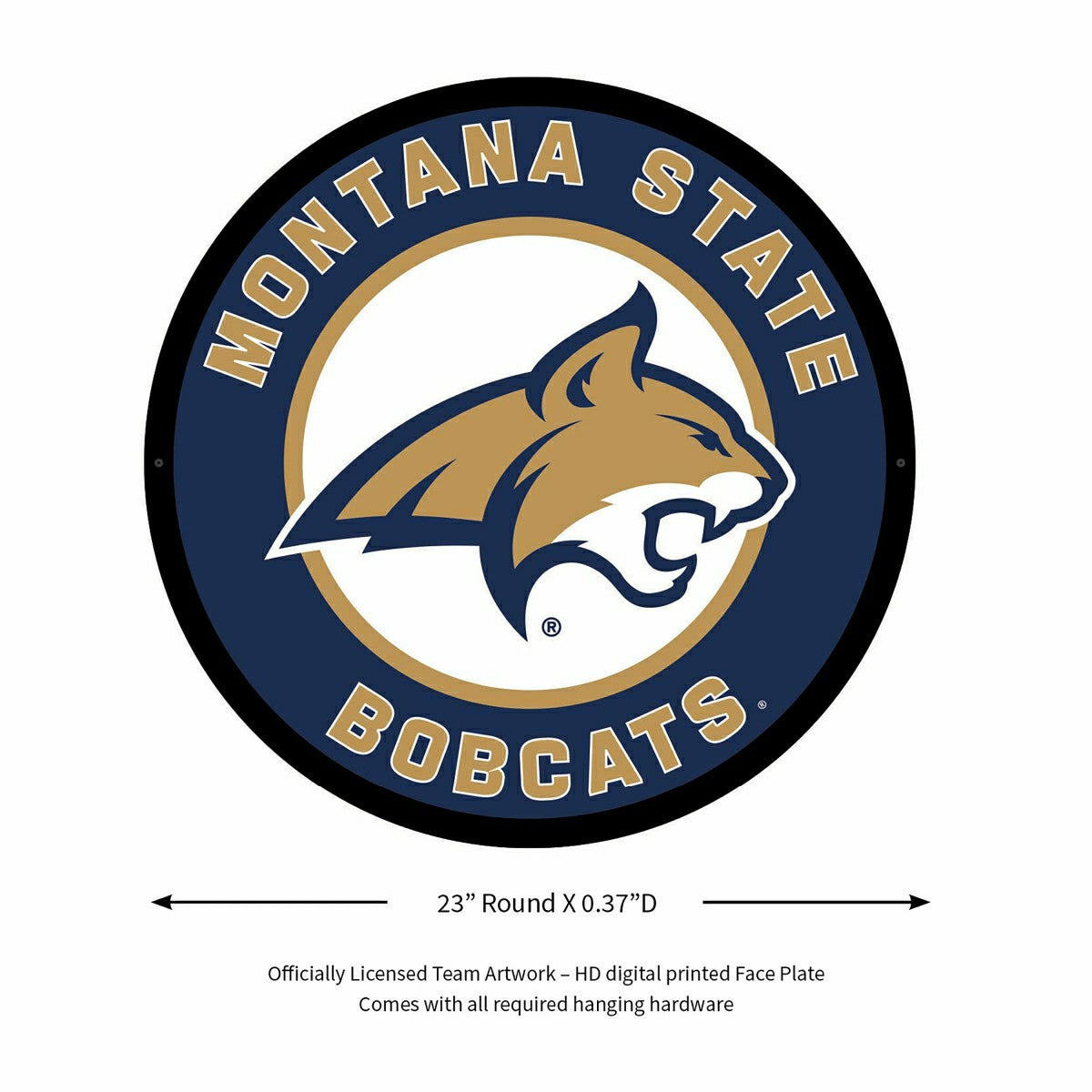 LED Wall Decor, Round, Montana State University, Collegiate, Home