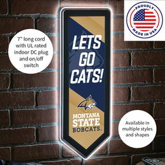 LED Wall Decor, Pennant, Montana State University, Collegiate, Home
