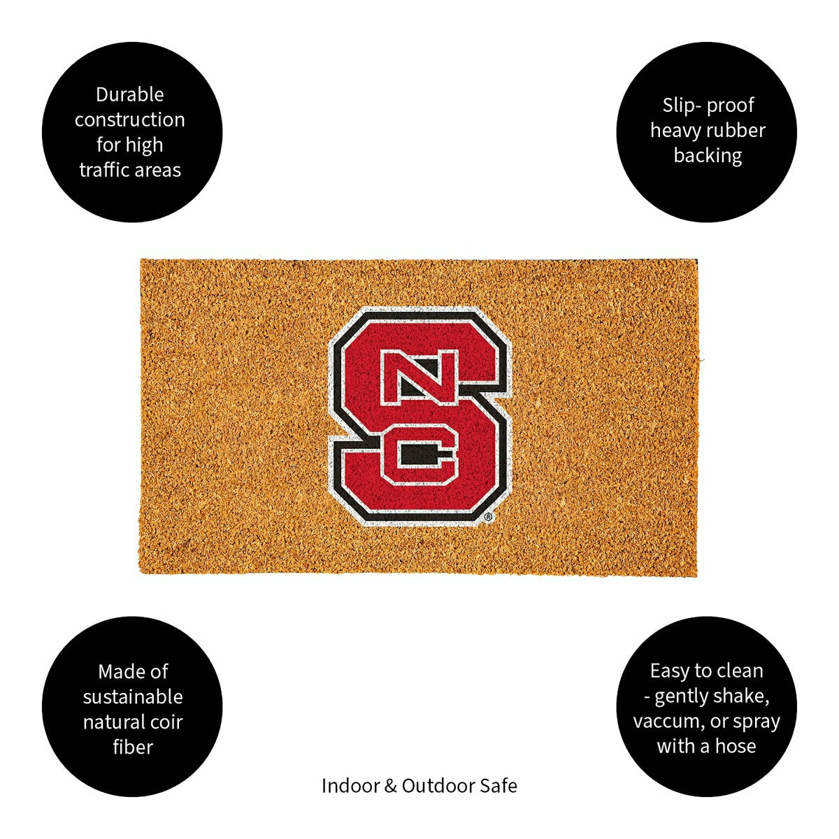 Coir Mat, 16"x28", North Carolina State University, Collegiate