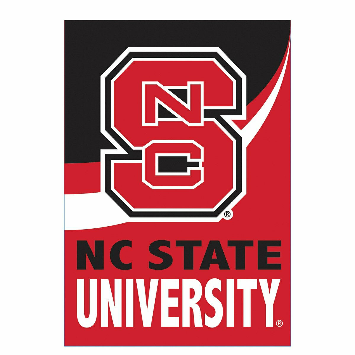 North Carolina State University Burlap Flag GDN Size, Collegiate, Home