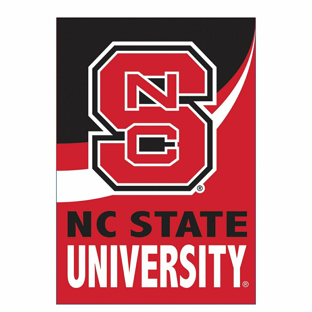 North Carolina State University Burlap Flag GDN Size, Collegiate, Home