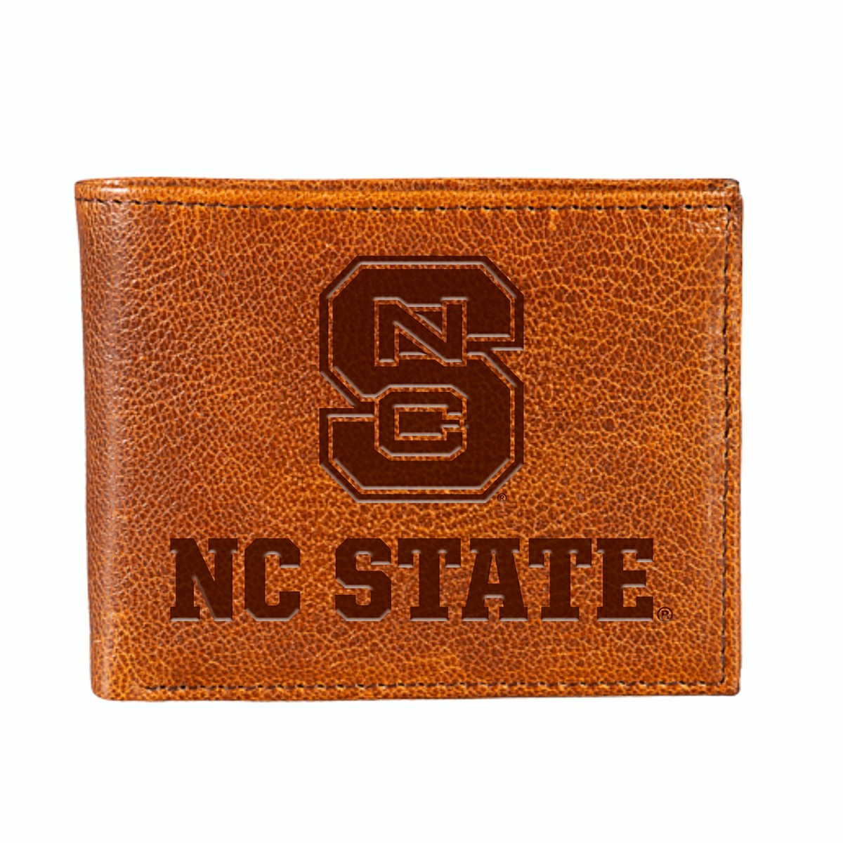 North Carolina State University, Embossed Tumbled Leather Passcase Bi-, Collegiate, Home
