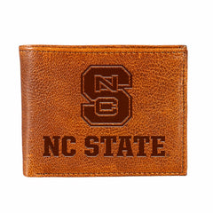 North Carolina State University, Embossed Tumbled Leather Passcase Bi-, Collegiate, Home